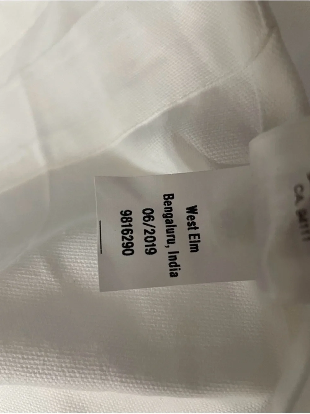 New West Elm PBKids White Canvas Curtains Sheer 2 panels 84” L x 48” W